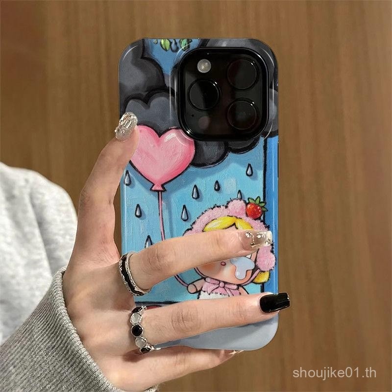 บอลลูนสาว Apple Double Layer Two-in-One สําหรับ iphone 13 16 12 15 11 14 15PROMAX 14PROMAX 7PLUS 15P