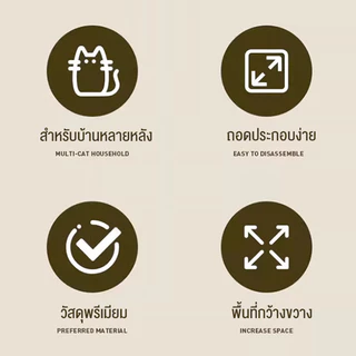 cat litter boxห้องน้ำแมวกระบะทรายแบบจัมโบ้ กระบะทรายแมวแบบปิด กล่องทรายกึ่งเปิด ที่ว่างใหญ่ ป้องกันกลิ่น ทำความสะอาดง่าย