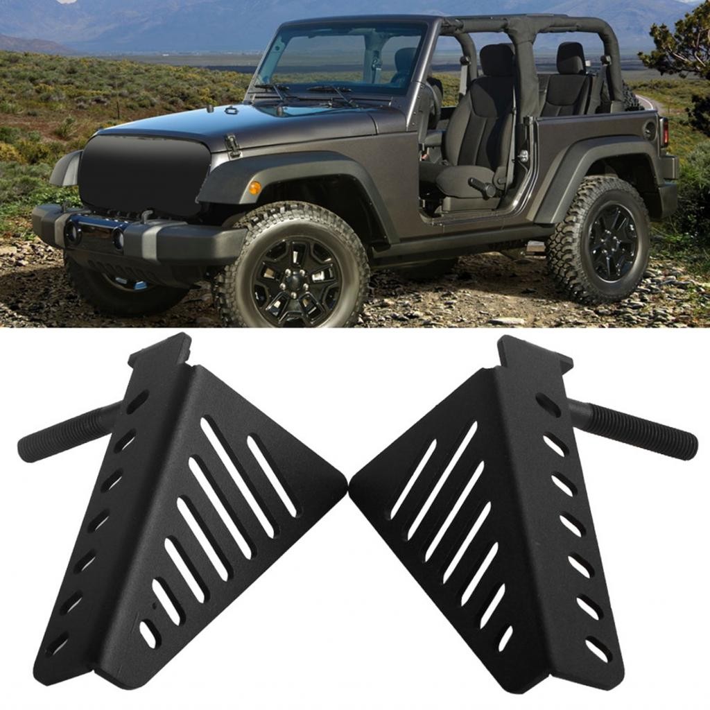Sudi-ph สําหรับ Jeep Wrangler JK 2DR 4DR 2007-2017 - บานพับประตูรถ Step เท้าเหยียบภายนอก Rest