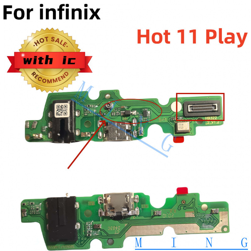 H3PO & USB บอร์ดชาร์จพอร์ตไมโครโฟนหูฟังแท่นชาร์จสําหรับ Infinix Hot 11play&