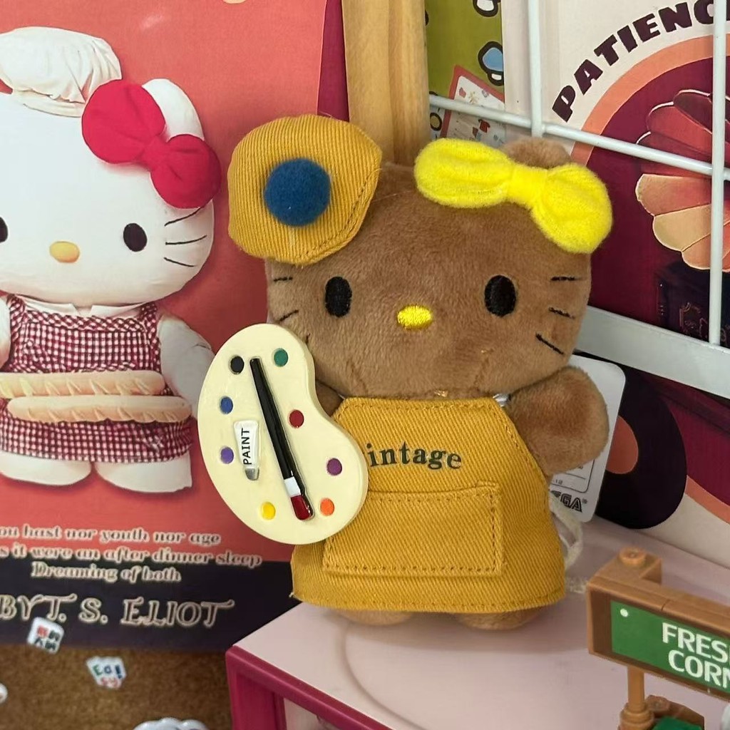 ตุ๊กตาพวงกุญแจ Hello Kitty ขนาด 10 ซม. กับกระดานวาดรูป พร้อมcharm ของขวัญสำหรับเด็กผู้หญิง