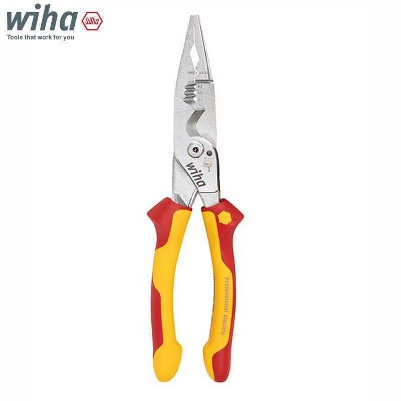 Wiha wiha แปด-in-One Multi-Function Wire Stripper 45489 ฉนวน Sharp-Nose Wire Stripper Crimping เครื่
