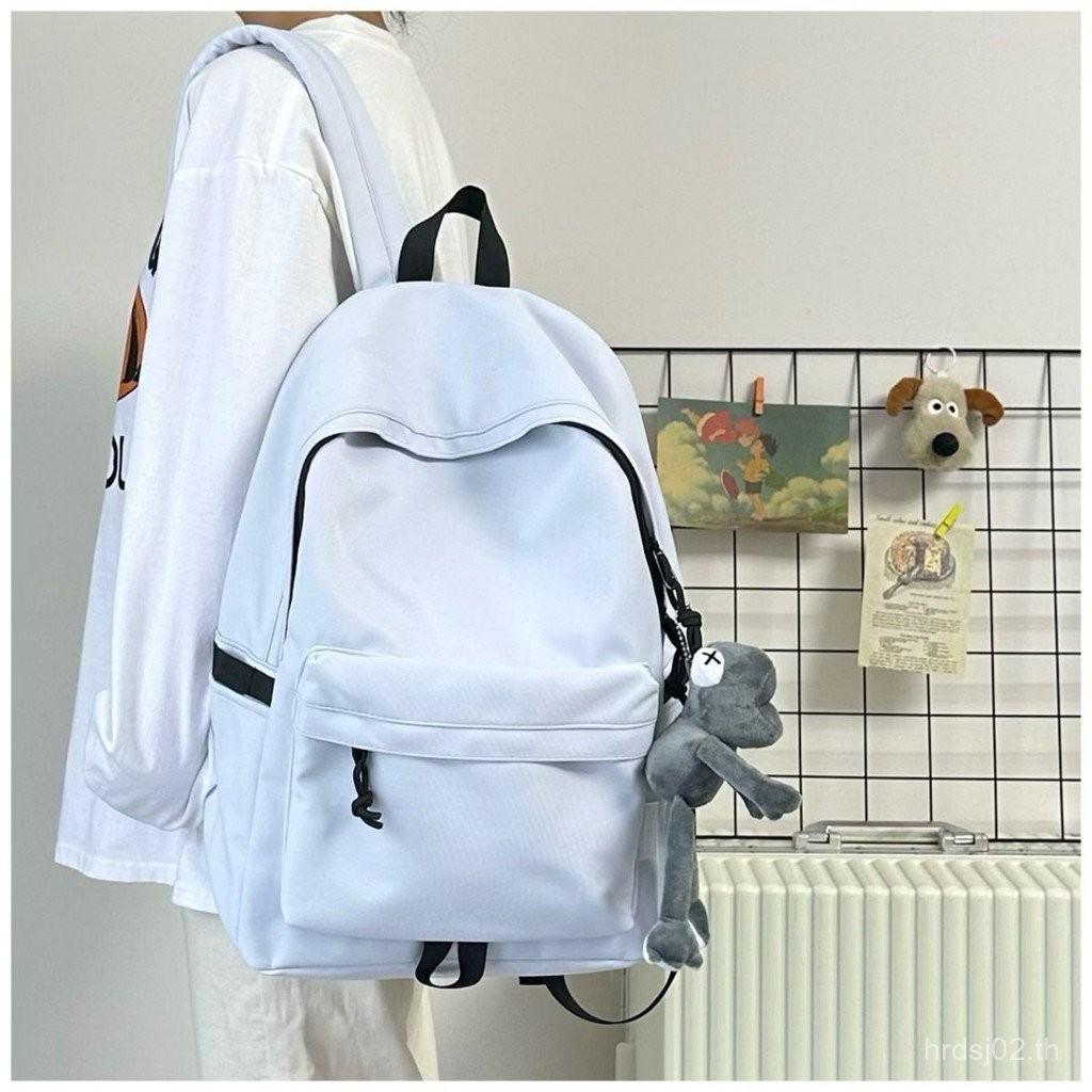 กระเป๋าเป้สะพายหลังผู้ชายที่เรียบง่ายหญิงสบายๆนักเรียนมัธยมต้นนักเรียนมัธยมนักศึกษาวิทยาลัยกระเป๋านั