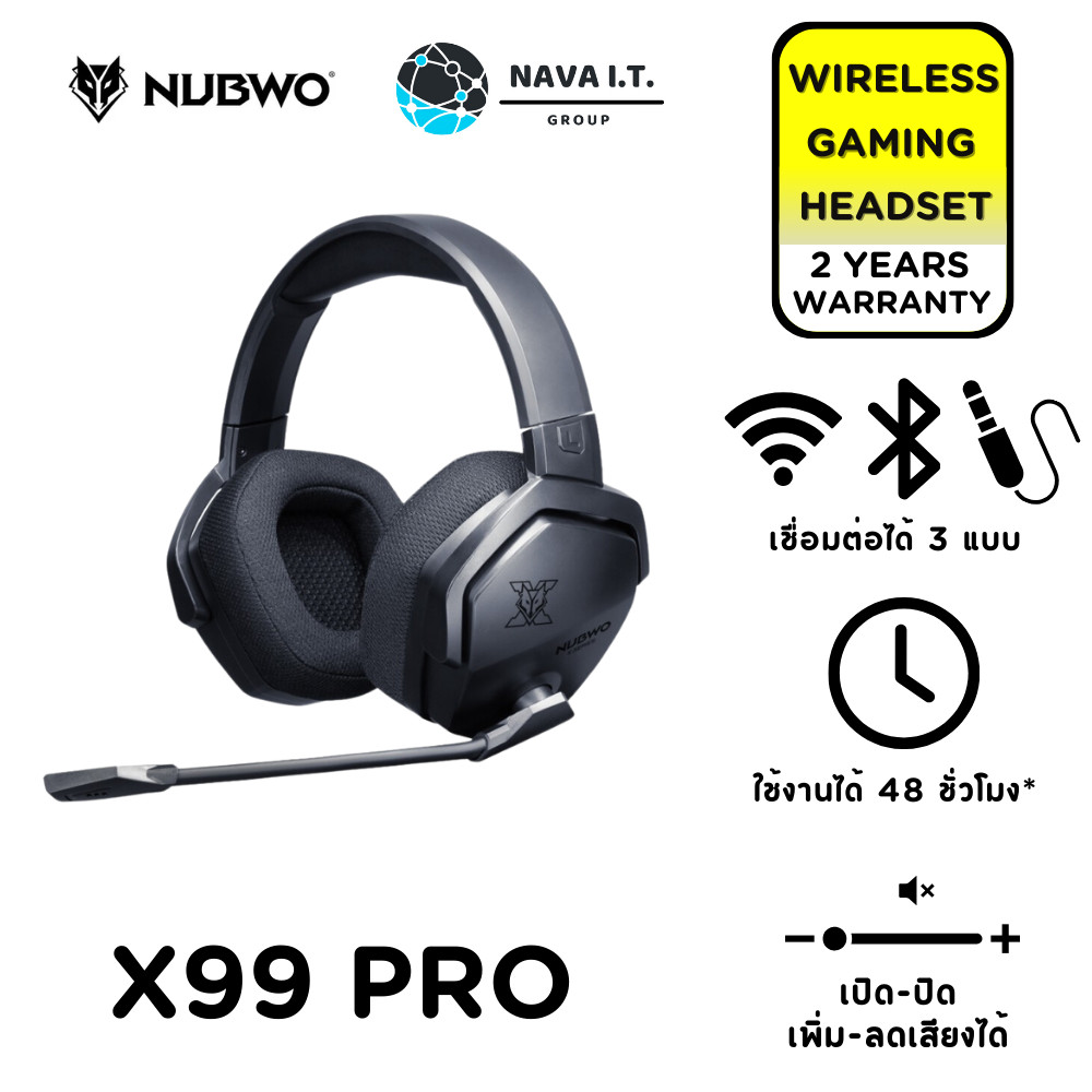 มีส่งด่วน NUBWO X99 PRO WIRELESS GAMING HEADSET หูฟังเกมมิ่งไร้สาย รับประกัน 2 ปี