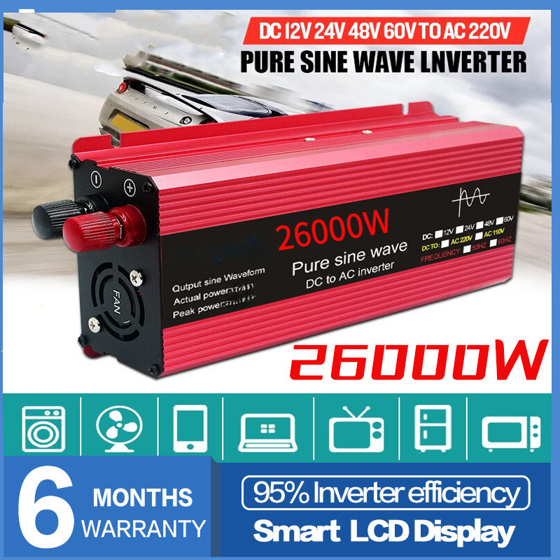 คลื่นไซน์บริสุทธิ์ 26000w อินเวอร์เตอร์อินเวอร์เตอร์ไฟฟ้าขนาดใหญ่ 12 V ถึง 220V แรงดันไฟฟ้า Inversor 50Hz ความถี่พลังงานแสงอาทิตย์รถอินเวอร์เตอร์ 1YWN