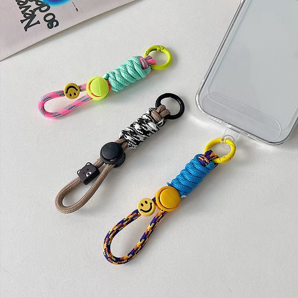 สายคล้องโทรศัพท์ ไม่จํากัดเพศ ความคมชัดสียิ้มรักหัวใจตกแต่งโทรศัพท์มือถือป้องกันการสูญหายสั้นเชือกเส้นเล็กโซ่สําหรับหูฟังบลูทูธปกพวงกุญแจกลางแจ้งกระเป๋าเ ราคา ถูกที่สุด ดีลบีเคเค แกลเลอรีภาพที่ 3