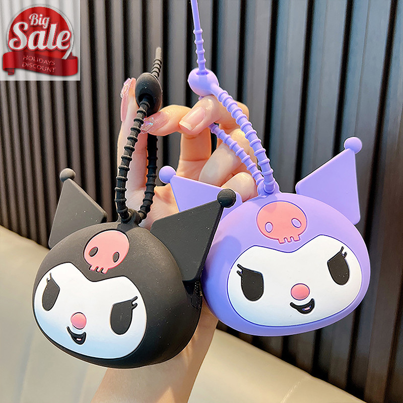 Af Sanrio PVC กระเป๋าใส่เหรียญกระเป๋าเก็บจี้พวงกุญแจกระเป๋าการ์ตูนน่ารักกระเป๋าเครื่องประดับ Melody Purin กระเป๋าสตางค์ Kawaii หูฟังกระเป๋า A