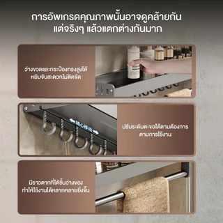 ชั้นวางเครื่องปรุงติดผนัง ชั้นวางของผนังห้องครัว ชั้นใส่ของติดผนัง ชั้นวางอเนกประสงค์30/40/50/60CMประกอบง่าย ไม่เป็นสนิม