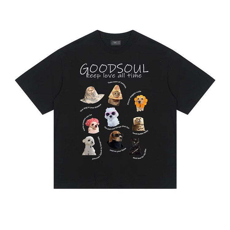 พร้อมส่ง🚀เสื้อ เสื้อยืดแฟชั่นพิมพ์ลายยอดนิยมของเกาหลีสไตล์ลำลองแขนสั้นฤดูร้อนผ้าฝ้ายแท้หลวมสำหรับผู้ชายและผู้หญิง S-3XL
