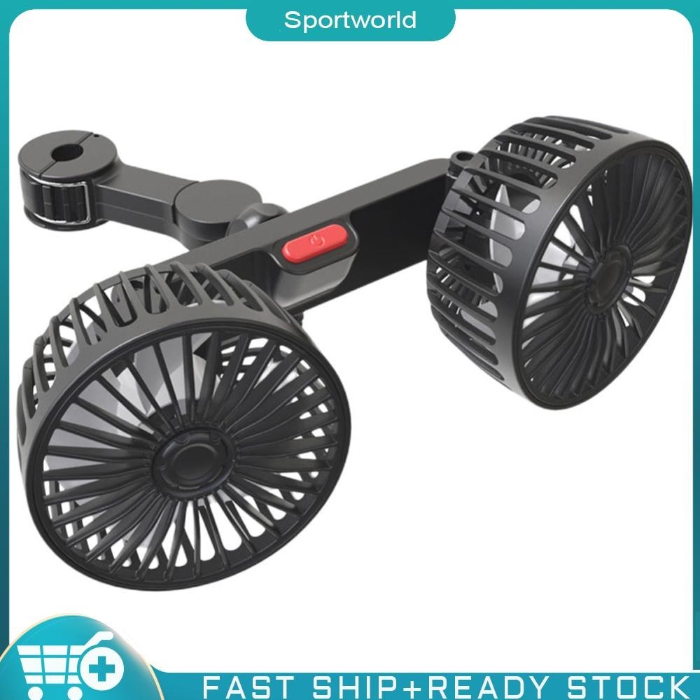 ❀Sportworldin Stock 12V/24V รถที่นั่งกลับพัดลมระบายความร้อน USB ชาร์จรถคอ Cooler สําหรับรถยนต์ SUV