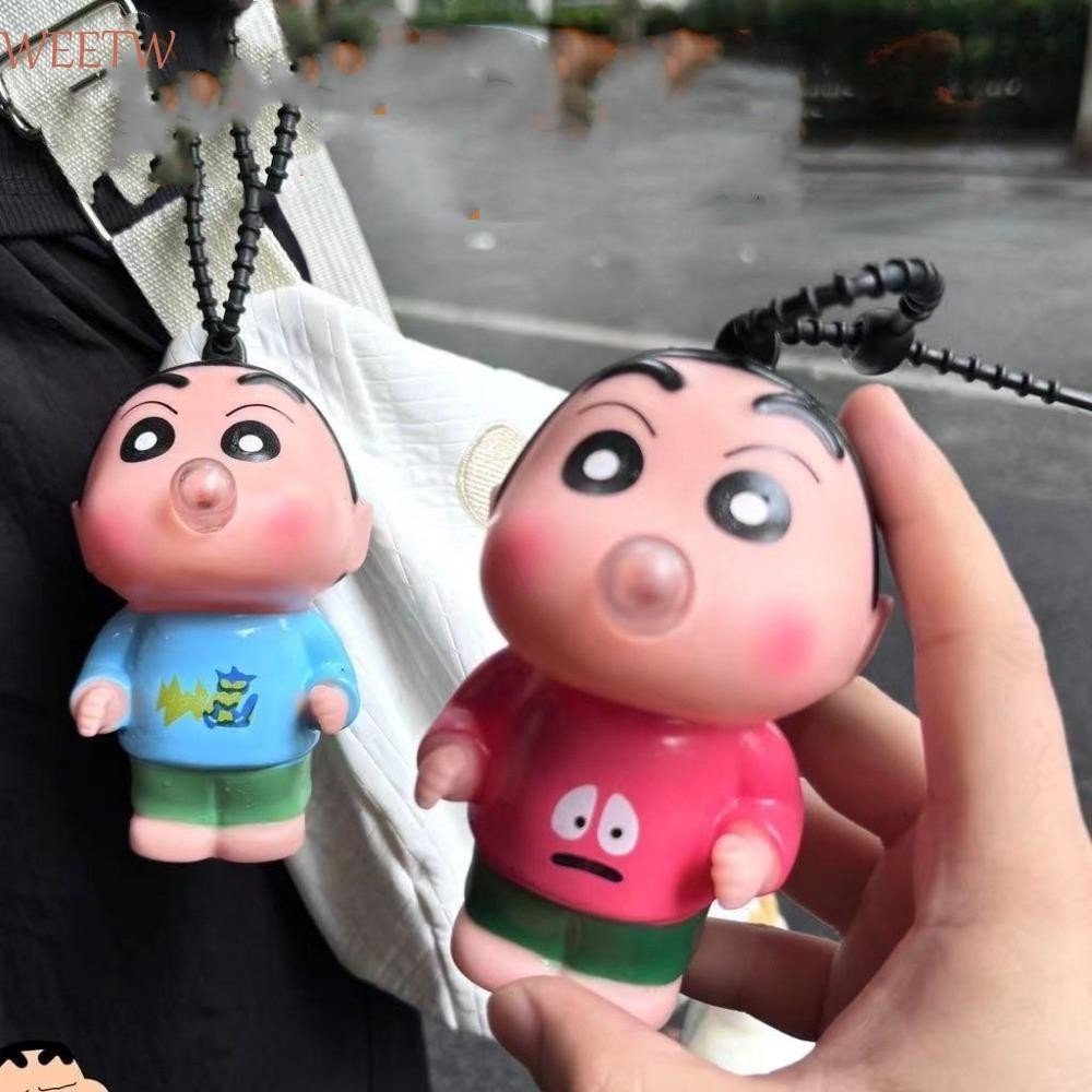 Weekw Crayon Shin-chan ของเล่นบีบ, Spit Bubble Non Stick Shin-chan จี้, เครื่องประดับสร้างสรรค์ Super Soft อะนิเมะช้า Rebound Vent ของเล่นเด็ก