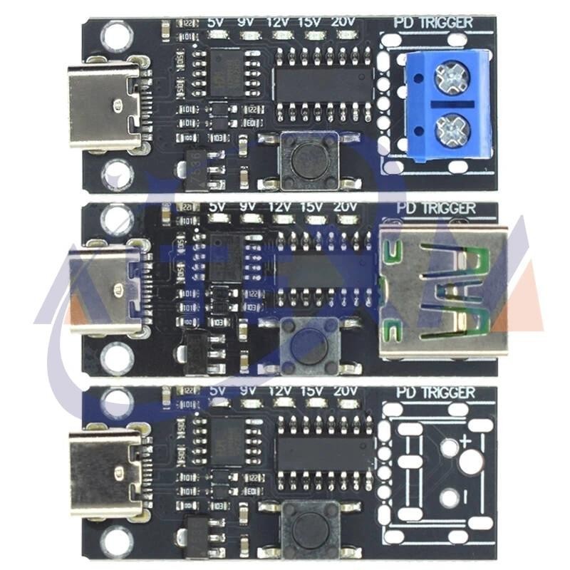 100w 5A USB-C Fast Charge Trigger Board โมดูล PD/QC Decoy Board Fast Charge USB Type-C PD 2.0 3.0 Boost โมดูล CMTPD