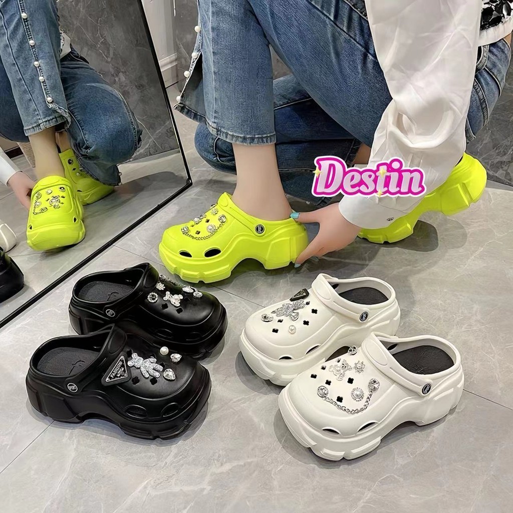 Destin🩰พร้อมส่งจากไทย🛒 (TO-8388/DOLL-1)มาใหม่ รองเท้าหัวโตเสริมส้น งานนี้บอกเลยว่าสวยพื้นนิ่มใส่สบาย