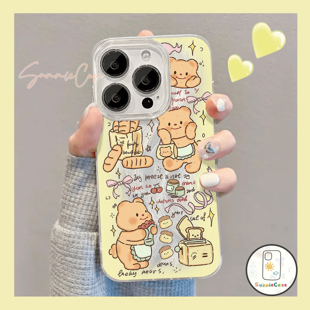 Butter Bear การ์ตูนน่ารักการ์ตูนดูเดิล เคสSamsung A33 A50 A21s A03 A52s A12 A13 A52 A32 A30 A51 A10s A20 A02s A03s A20s