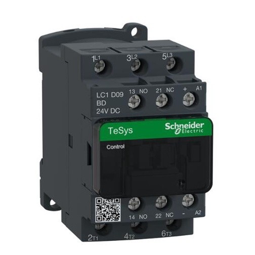 ชิป LC1-D09BDC LC1D09BDC LC1D09BD TeSys D CONTACTOR-3P(3 No) - AC-3 - 9 A - 24 V DC Coil