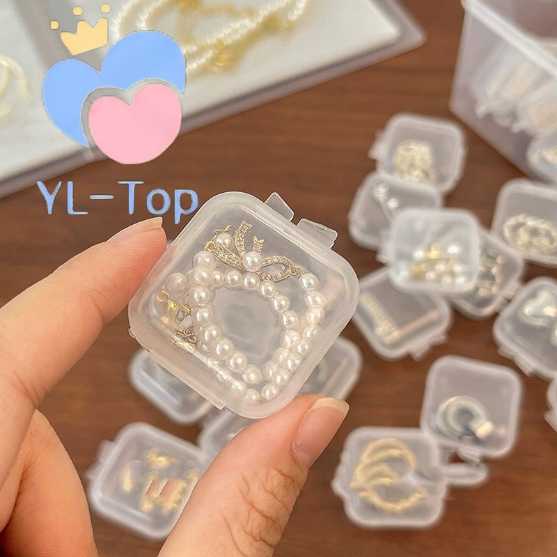 กล่องพลาสติกใสขนาดพกพา ใส่ยา กล่องเก็บของขนาดเล็ก กล่องใส่เครื่องประดับ ทรงสี่เหลี่ยมขนาดพกพา G2702