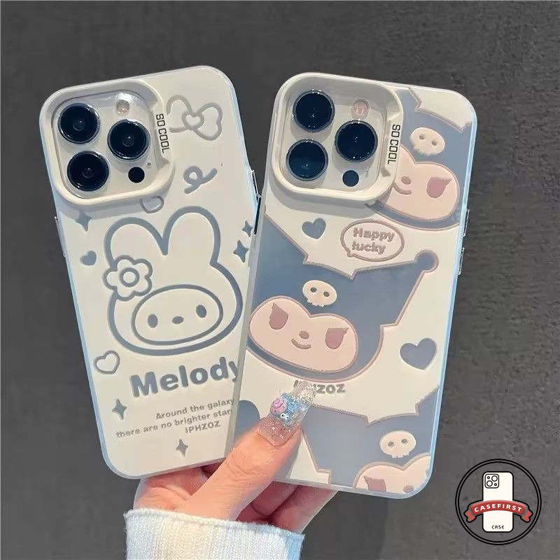 การชุบการ์ตูนคุโรมิเคสโทรศัพท์เมโลดี้สำหรับ Realme C55 C67 C17 C51 C25 C53 C12 C20 Note 50 5 5i 7i C20A C35 C33 C15 C30