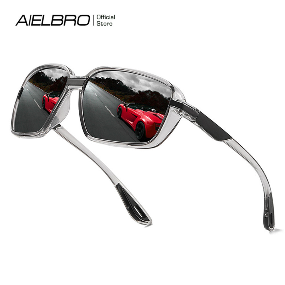 Aielbro 2024 ขี่จักรยานบังแดดเลนส์โพลาไรซ์ MTB ปีนเขา Glasse ป้องกันรังสียูวีจักรยานขี่แว่นตาขี่จักรยานคริกเก็ต Man WomenSafety กีฬาแว่นตากันแดด