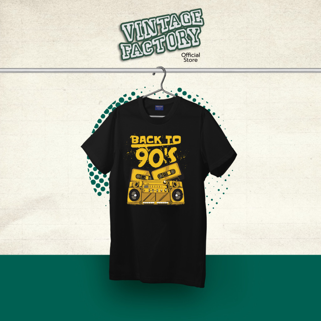 เสื้อยืด BACK TO 90S - ผ้า Cotton100% s-5xl
