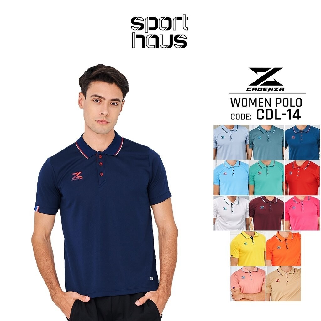 CADENZA เสื้อโปโลผู้ชาย เสื้อคอปก พรีเมี่ยม คาเดนซ่า รุ่น CDL-14 - สีแดง/เลือดหมู/เหลือง/ส้ม/น้ำเงิน