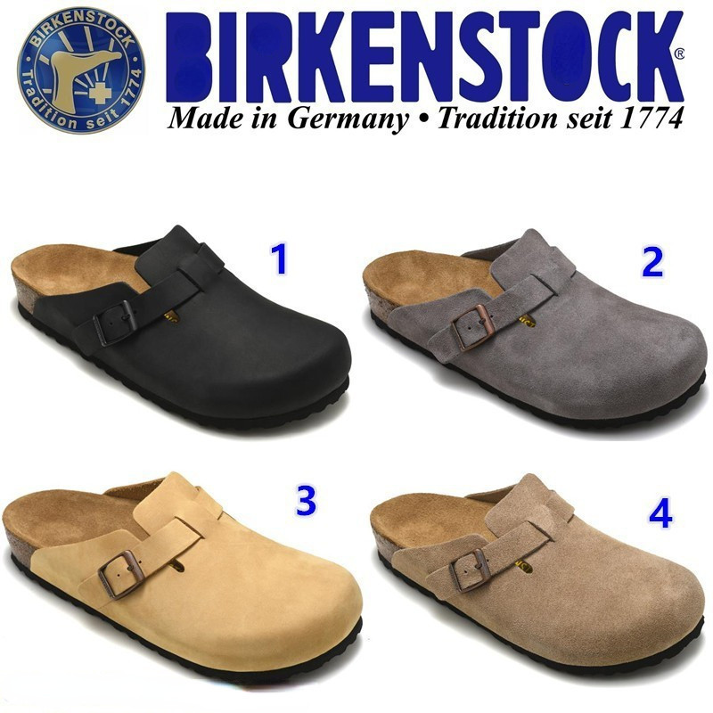 เยอรมันบอสตันหนังแท้คอร์ก Birken Softfootbed รองเท้าแตะผู้ชายผู้หญิงรองเท้าสบายๆแฟชั่นรองเท้าแตะ