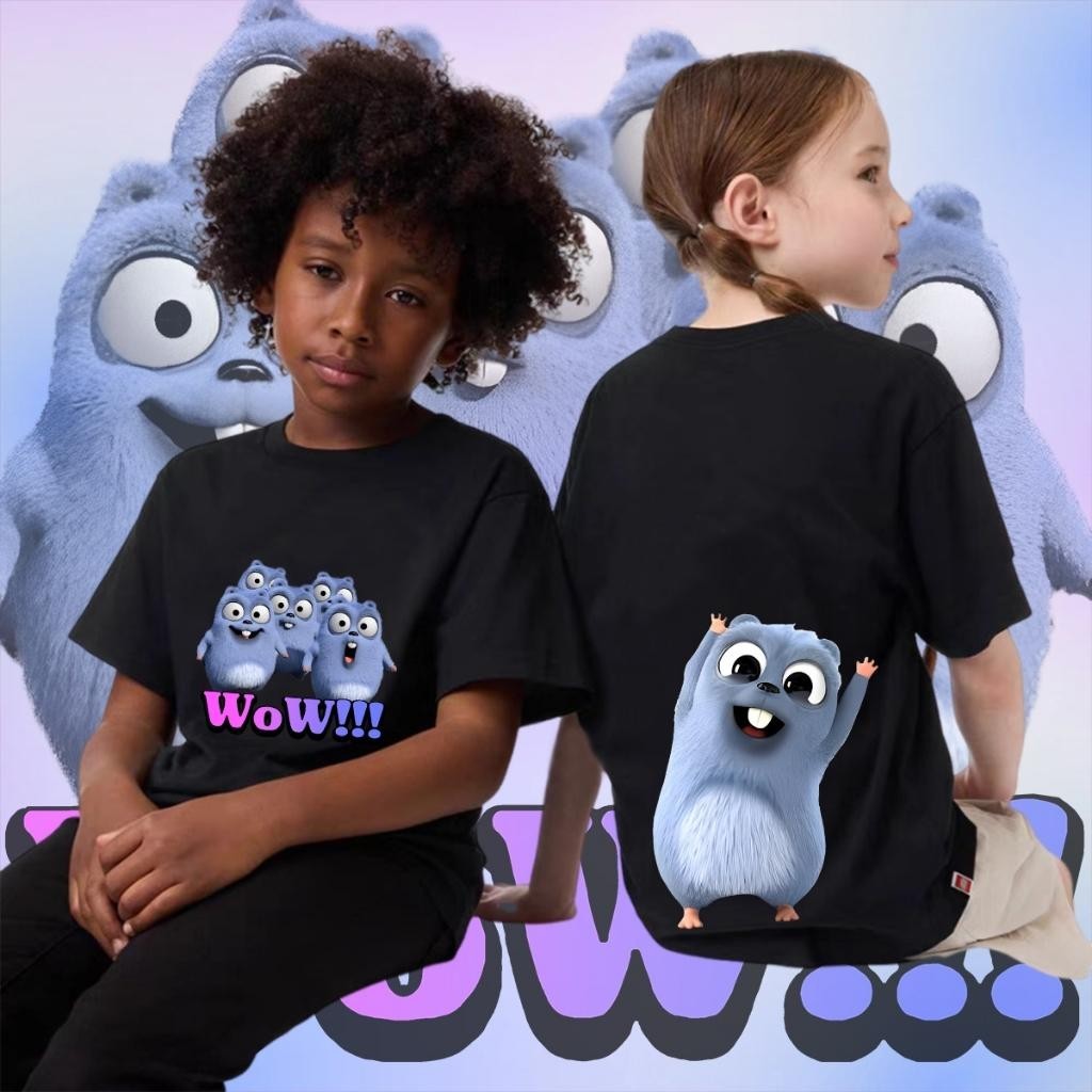 เสื้อผ้าเด็ก Grizzy & the lemmings Children's T-shirt แฟชั่นสําหรับผู้ชาย และผู้หญิง