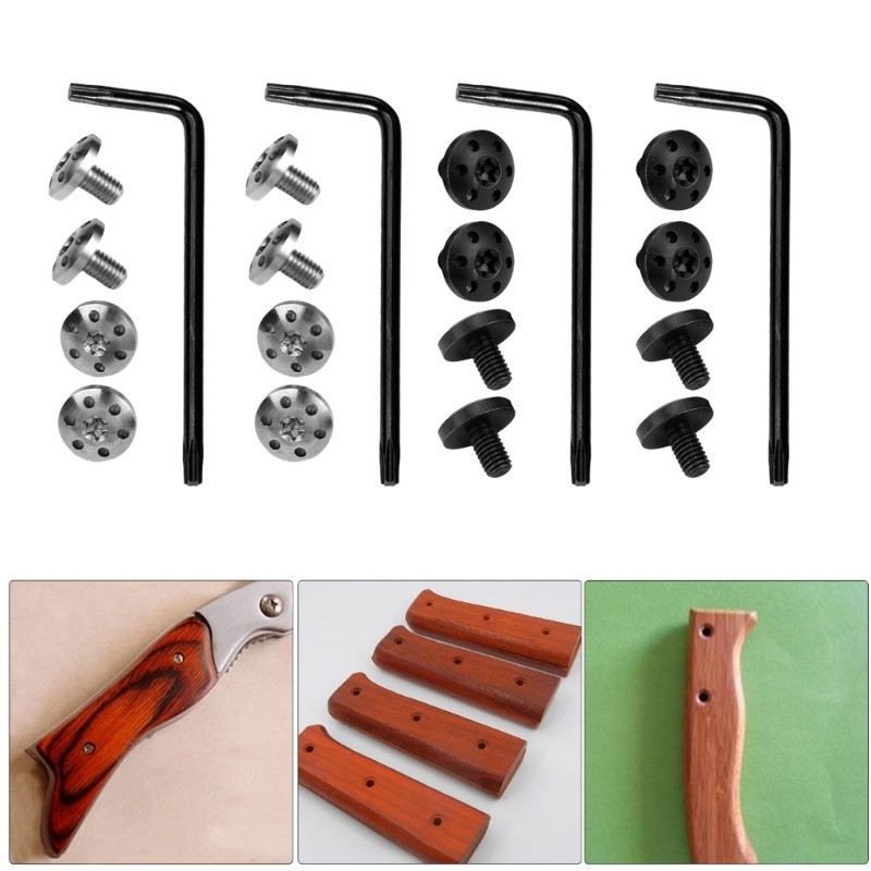 HL ปรับแต่ง Fit สแตนเลสสตีลจับสลักเกลียวสกรูสําหรับ 92FS M9 4 ชิ้นชุด