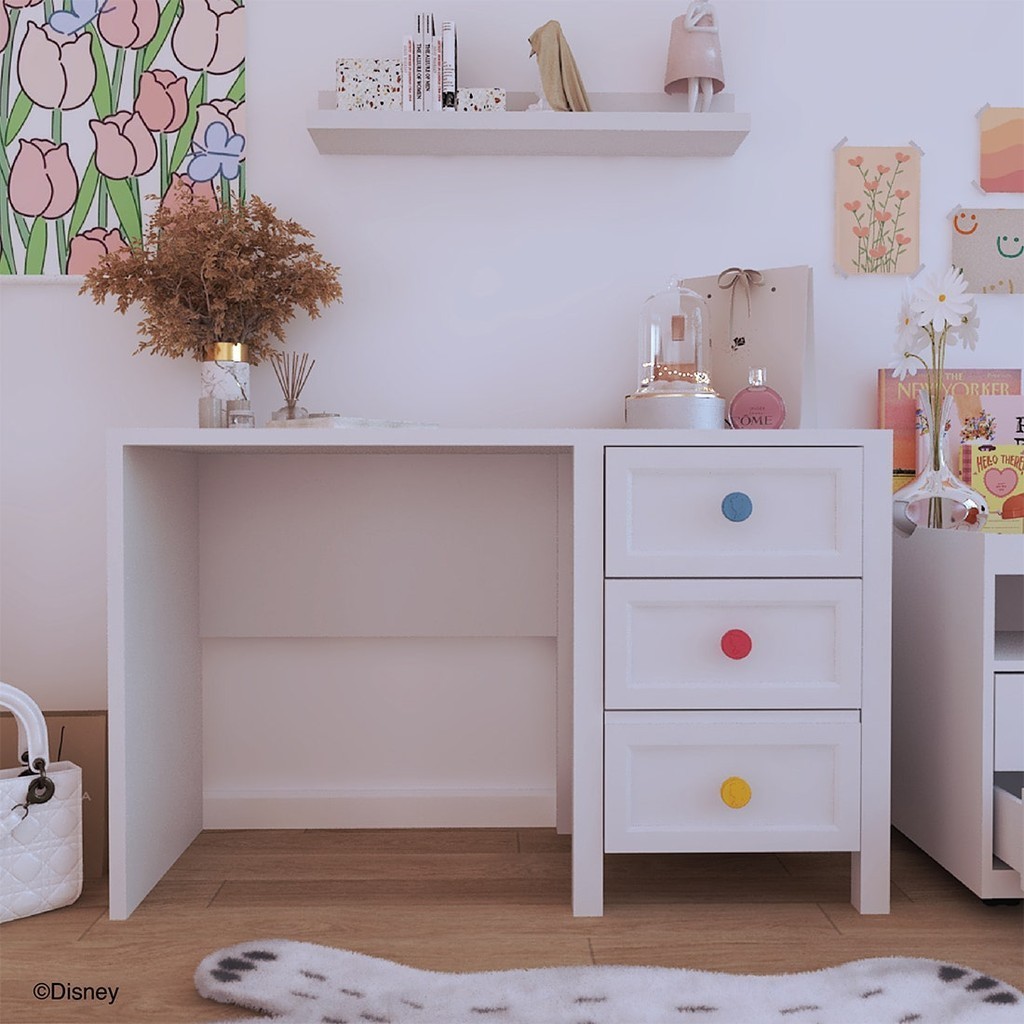 SB Design Square โต๊ะเครื่องแป้ง-โต๊ะทำงาน DISNEY รุ่น PRINCESS 120 BL/PI/YL  แบรนด์ DISNEYHOME