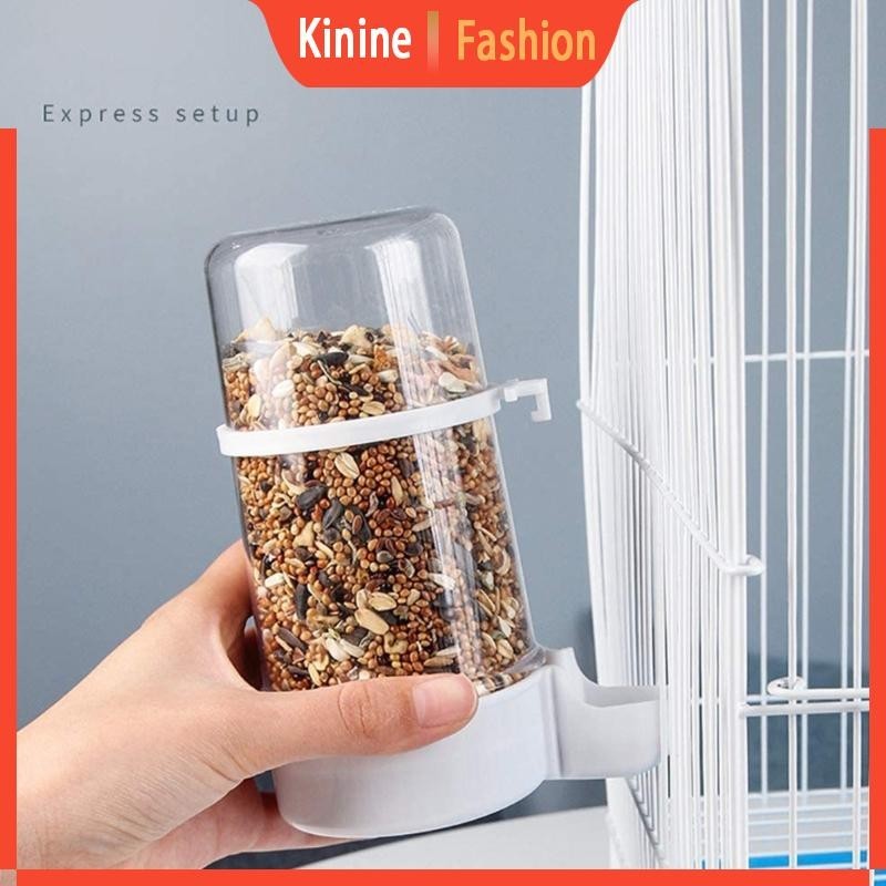 Kin เครื่องให้อาหารนกและน้ํา ชามใส่น้ํานกนกนก เครื่องให้อาหารอัตโนมัติสําหรับกรง