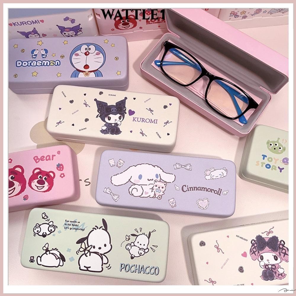 กล่องแว่นตา WTTLE, การ์ตูน Kuromi Doraemon Eye Wear อุปกรณ์เสริมแว่นตาอ่านหนังสือ, กระเป๋าแว่นตา PU ฝาครอบป้องกันสายตาสั้นแว่นตานักเรียน