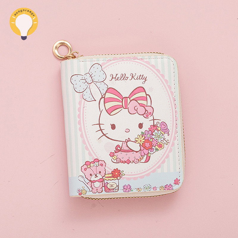 [neogrange] Hello Kitty Small Mini Wallet For Girls Short Wallets Women Kawaii Cute Handbag Purse TH