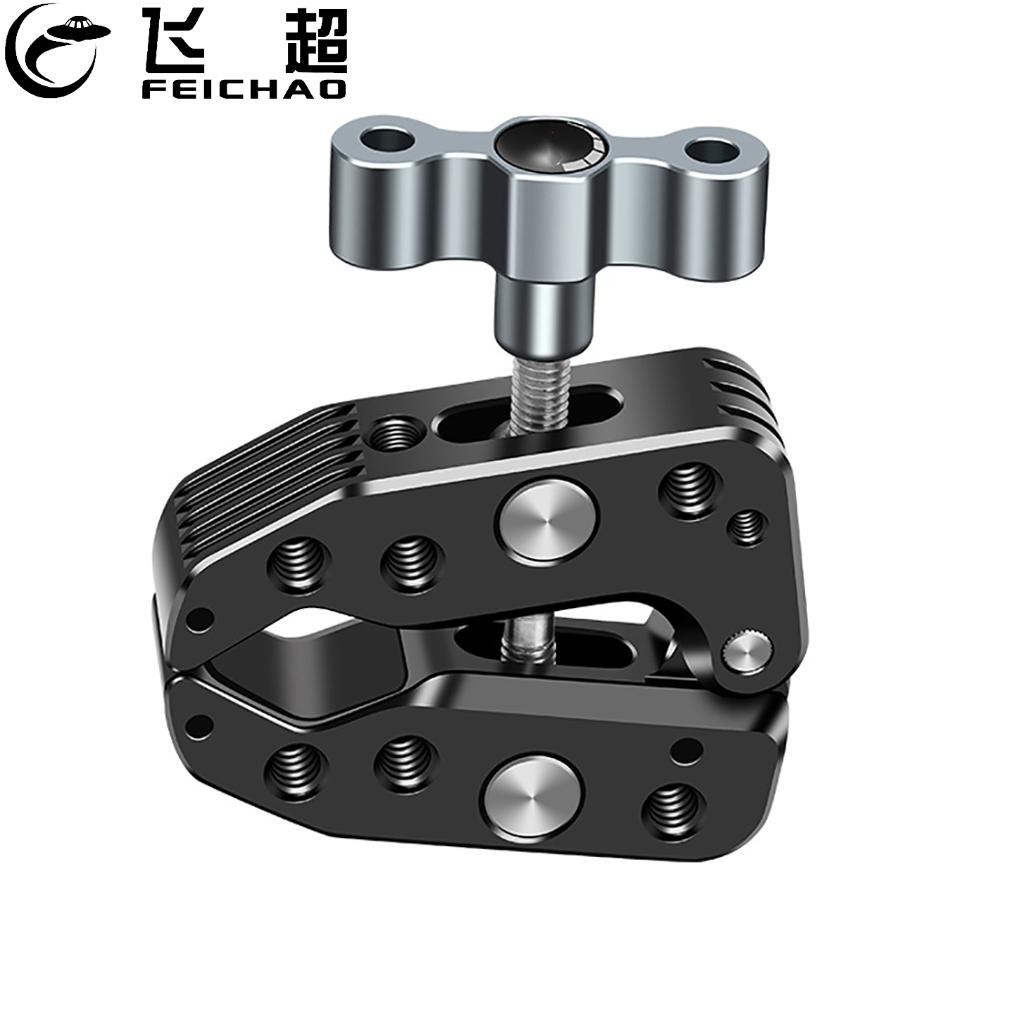 Feichao Super Crab Clamp 10-60 มม.Clamp Range คลิป 1/4 3/8 สกรูสําหรับกล้อง DSLR Vlog Video Recording Magic Arm ขาตั้งกล้องขา