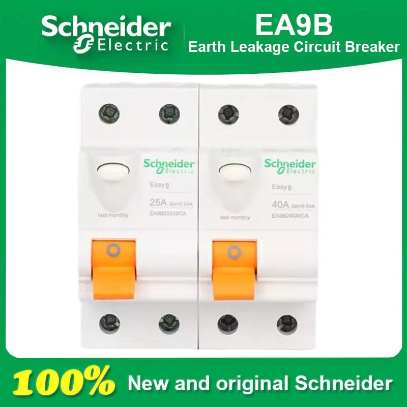 100% ใหม่และต้นฉบับ Schneider ไฟฟ้า EA9B 2P 25A 40A 63 ขนาดเล็กแบบบูรณาการการรั่วไหล Circuit Breaker