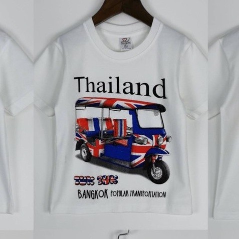 เสื้อยืดเด็ก เสื้อยืดลายไทยแลนด์ (พร้อมส่ง)  คอตตอน คอมป์100% fdh