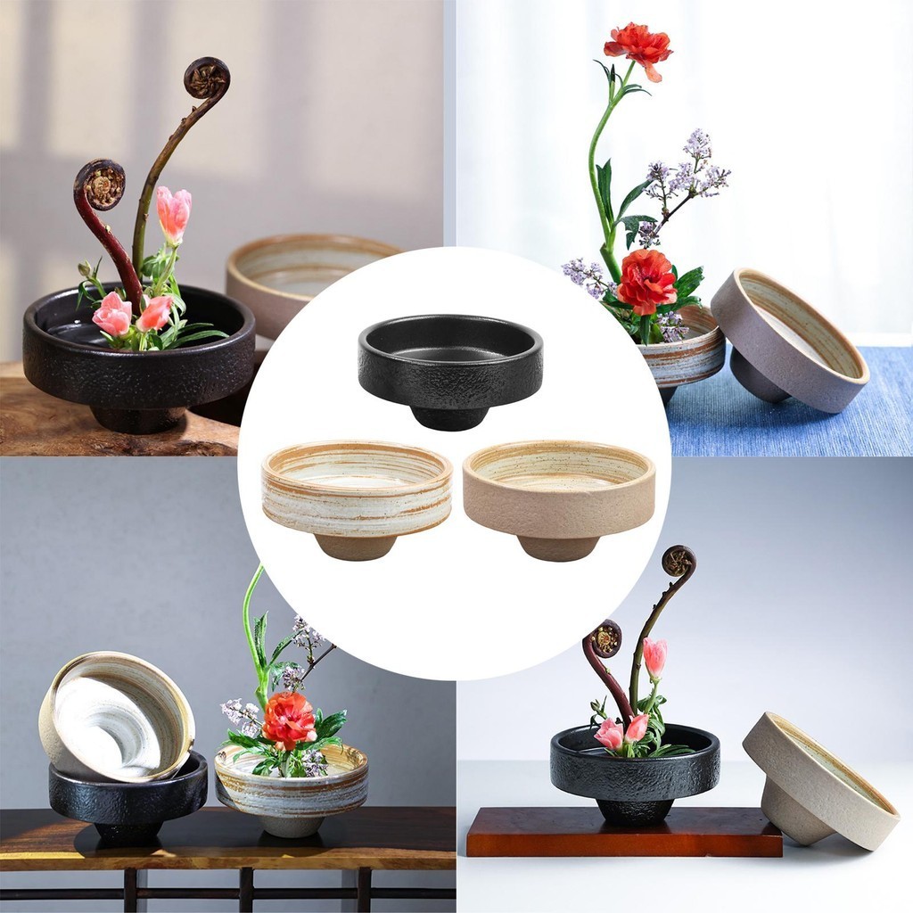 [Lszcx6l] แจกัน Ikebana ญี่ปุ่น Ikebana แจกันเครื่องปั้นดินเผาตกแต่งสําหรับตาราง