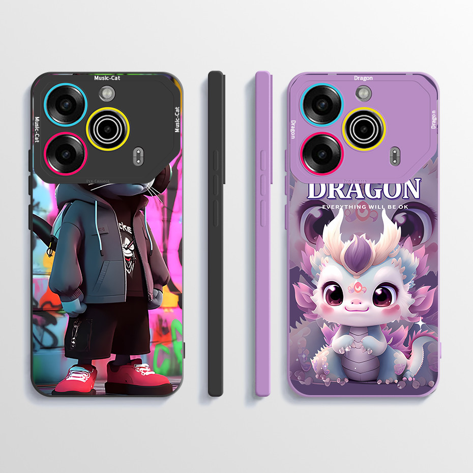 สําหรับ Tecno Pova 6 Pro 5G LI9 POVA6PRO ซิลิโคน TPU เคสโทรศัพท์แบบนุ่มรูปแบบพิมพ์กันกระแทกป้องกันปกหลัง