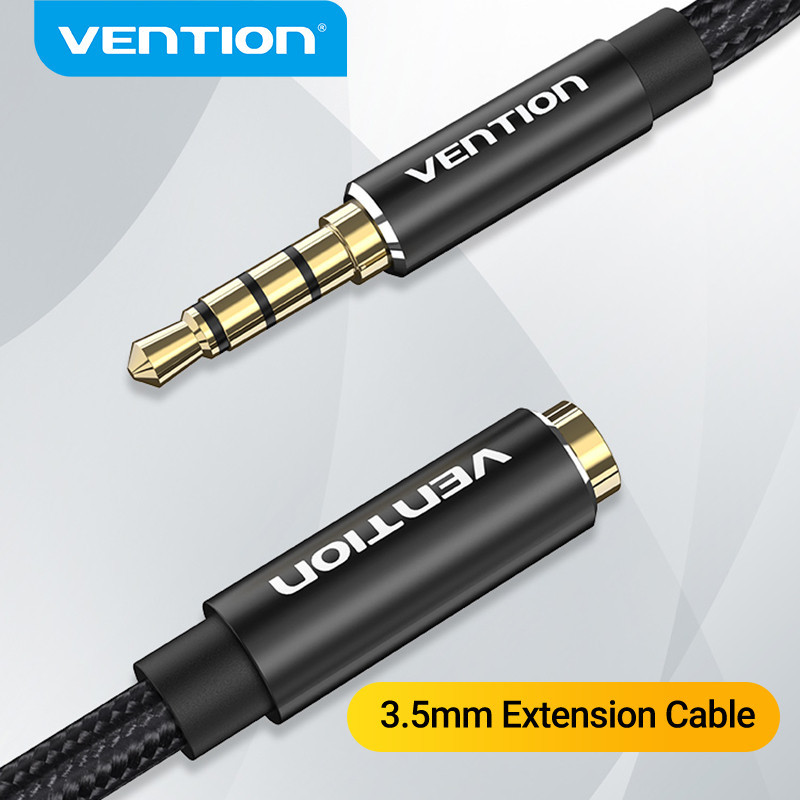 Vention Jack 3.5 Aux สายเคเบิลต่อขยาย สําหรับรถยนต์ แล็ปท็อป มินิ PC TV Xiaomi Huawei สเตอริโอ 3.5 มม. แจ็คหูฟัง ลําโพง สายเคเบิล Auxiliar