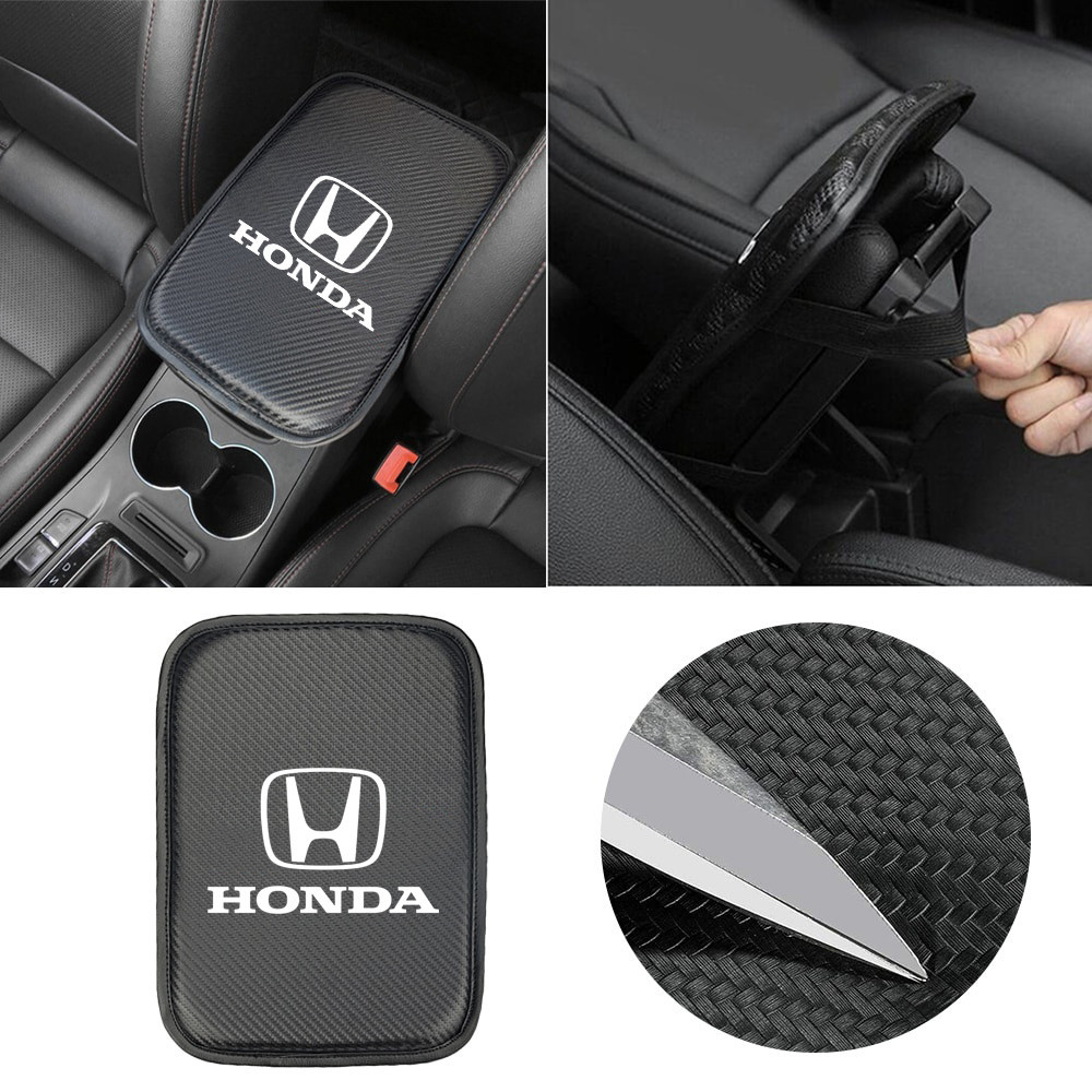 ใหม่คาร์บอนไฟเบอร์คอนโซลกลางรถคอนโซลเบาะรองนั่งนุ่ม Pad สําหรับ Honda HRV CHV BRV City Civic Jazz Fi