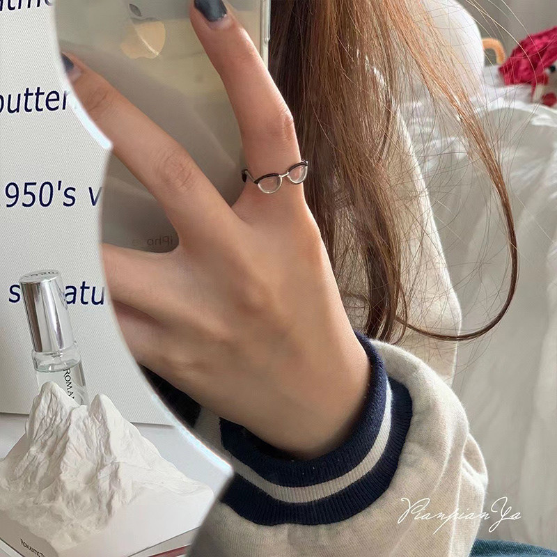 แหวนแว่นตาโลหะผสมยอดนิยมสําหรับสุภาพสตรี - รูปที่ 2