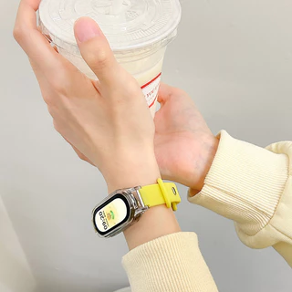 สายรัดซิลิโคนพร้อมเคสสําหรับ ForOPPO band สายรัดข้อมือเปลี่ยนกีฬา Bracelect ฝาครอบอุปกรณ์เสริม