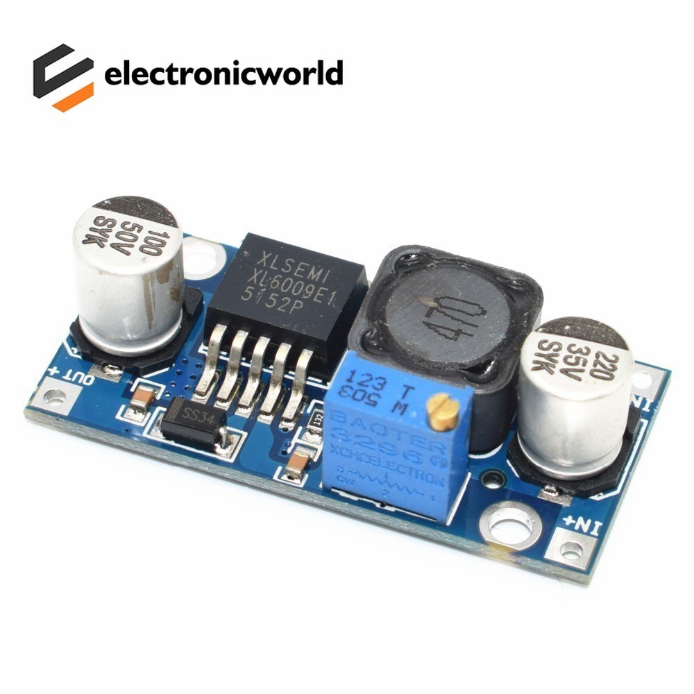 Xl6009 Booster โมดูล DC-DC โมดูลเอาต์พุตปรับ Current Exceeding LM2577 4A