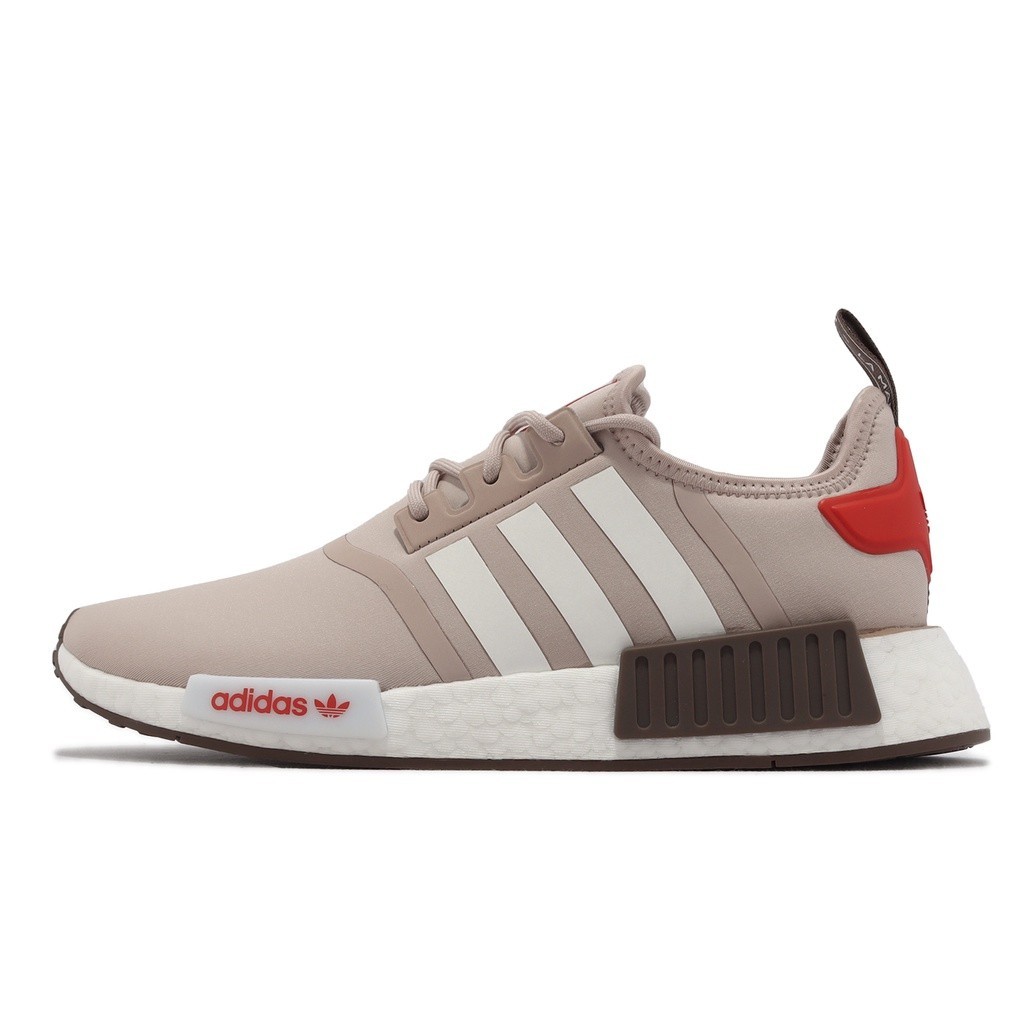 Adidas Casual Shoes Nmd _ R1 Lotus Pink White Red BOOST โช้คอัพ Clover Men Women [ACS] ID4348