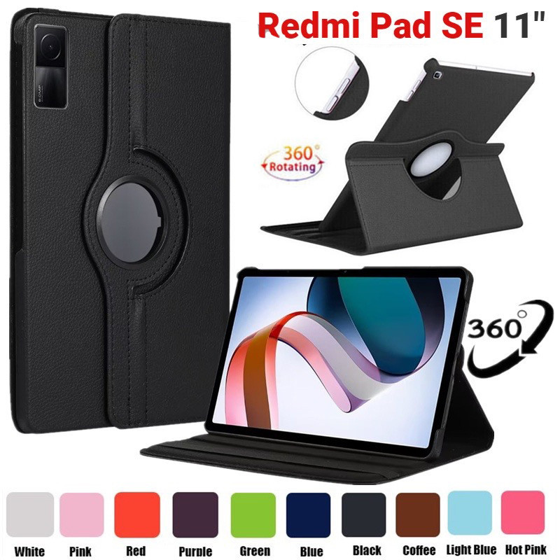 360.เคสฝาพับ 360°หมุนตั้ง/นอนได้ ใช้สำหรับ Redmi Pad SE 2023 11นิ้ว 8.7 redmi Pad 6s Pro 12.4 redmi Pad Pro 12.1 เคสหนัง
