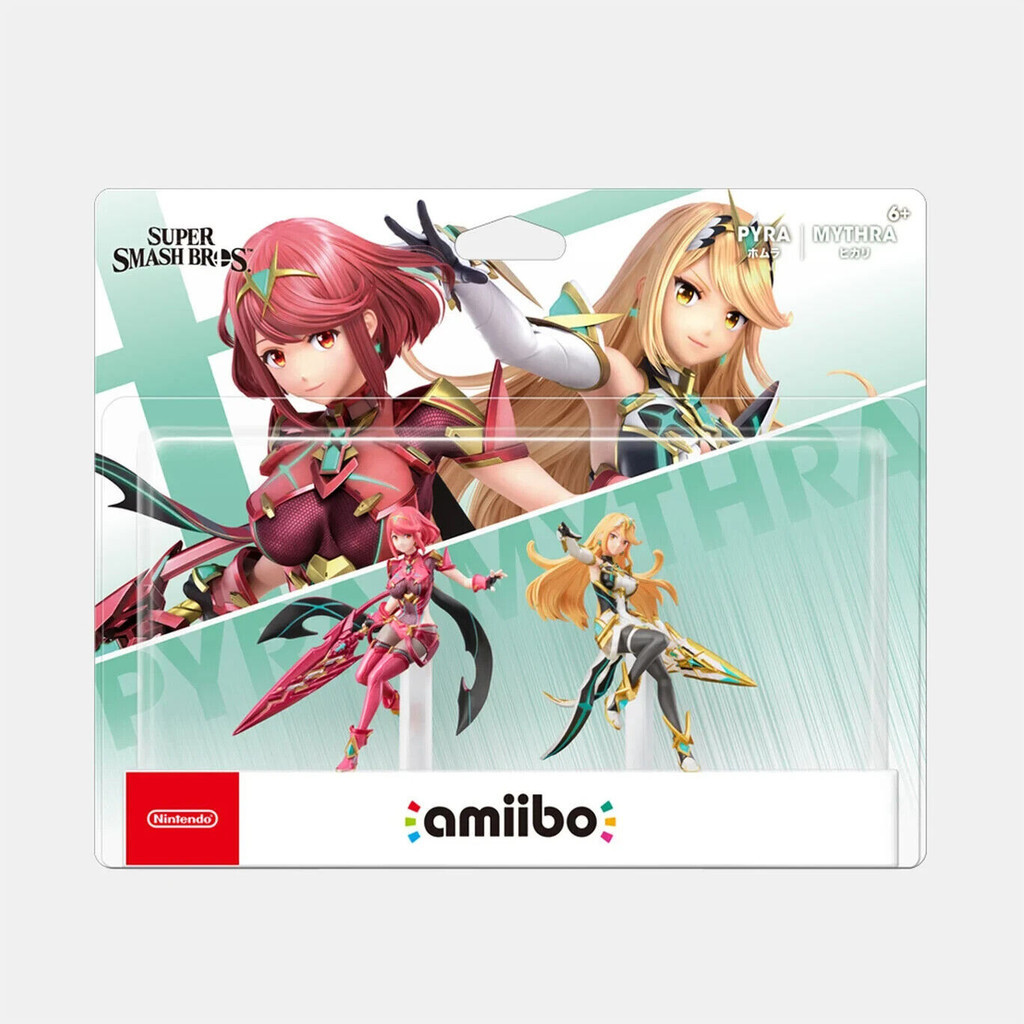 Amiibo Pyra และ Mythra Double Set Super Smash Bros Nintendo Figure ใหม่เอี่ยม