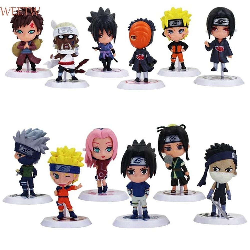 Weekw Naruto 6 ชิ้น/ล็อตการ์ตูนญี่ปุ่น Sasuke Itachi Obito ตุ๊กตาโมเดล Kakashi