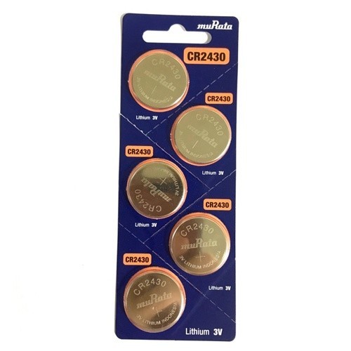 รุ่นชาร์จ ถ่านกระดุม muRata CR2430  จำหน่ายแบบ 1ก้อนหรือ ยกแผง มี 5ก้อน