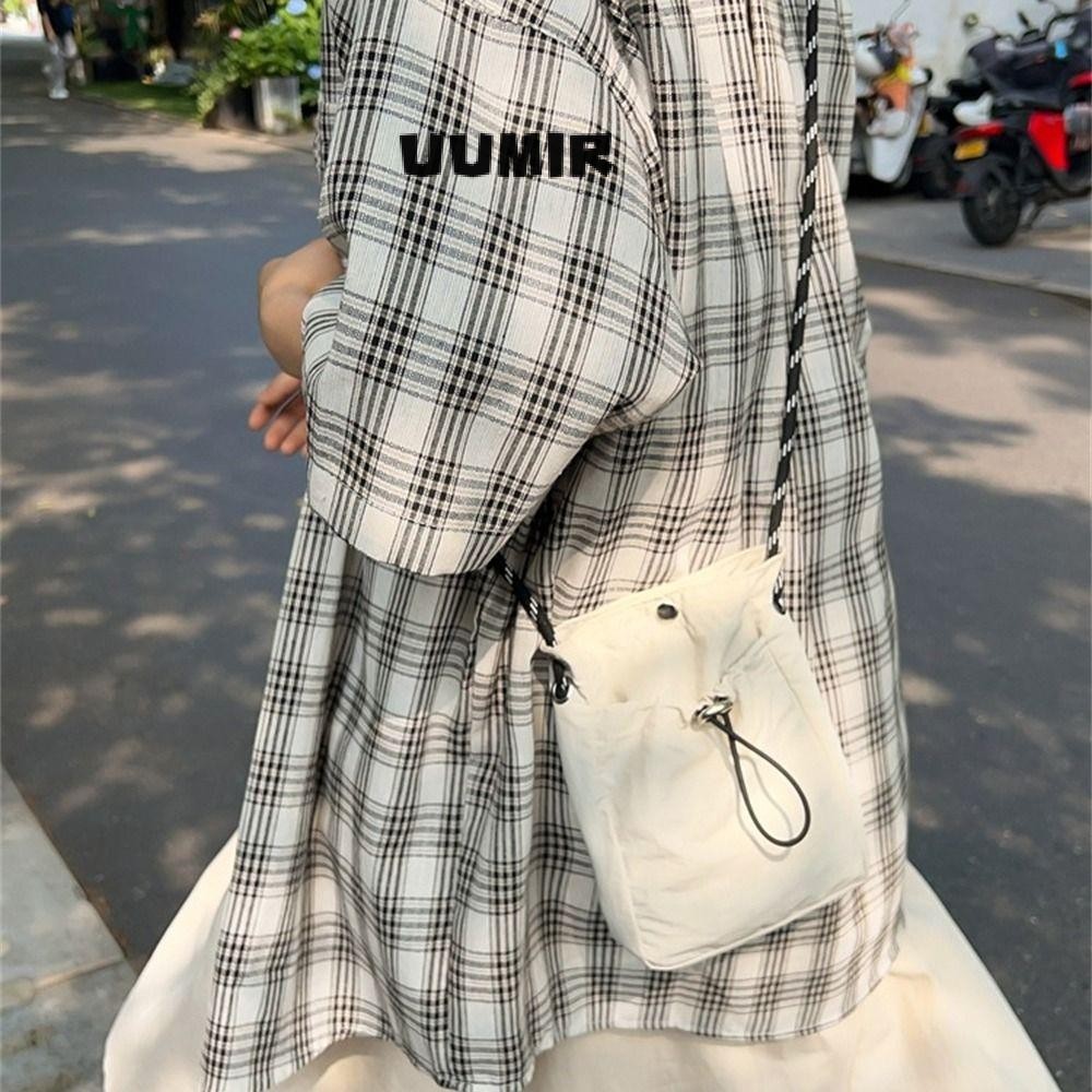 UUMIR กระเป๋า ผู้สื่อสาร,สีทึบสไตล์มินิมอลไหล่ ค โรสบอดี กระเป๋า,แฟชั่นผ้าใบน้ําหนักเบากระเป๋าใส่เหรียญขนาดเล็กสําหรับสาวๆ