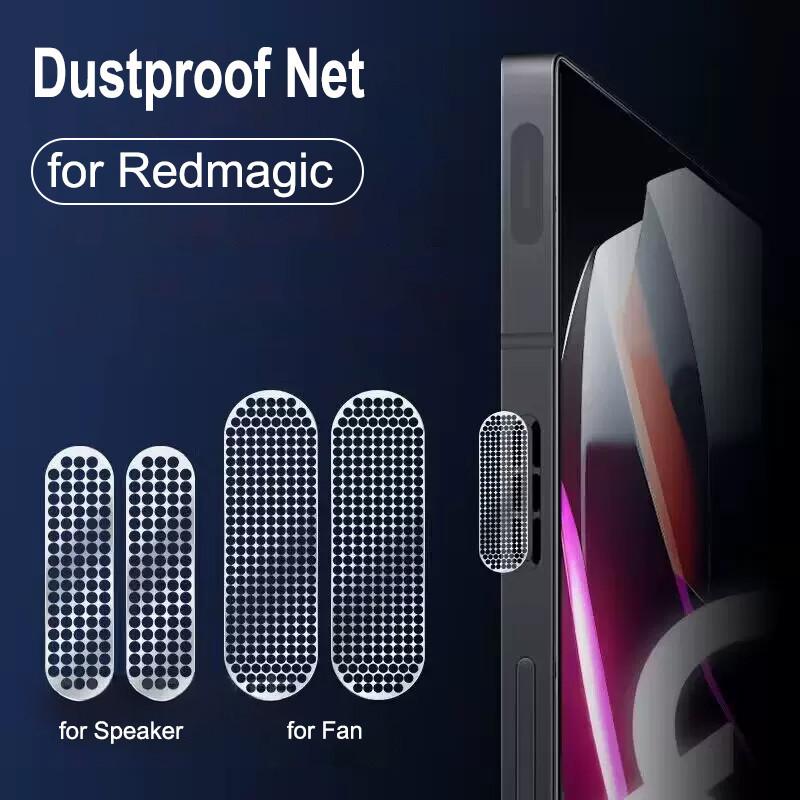 ฝุ่นสําหรับ ZTE Nubia Red Magic 9 9S 8 8S 10 Pro Plus ลําโพงและพัดลมโลหะสติกเกอร์ฟิล์ม Protector