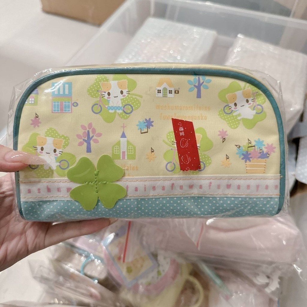 น่ารัก Marshmallow Cat mashumaro กล่องดินสอกระเป๋าเครื่องสําอางความจุขนาดใหญ่นักเรียน Desktop Storage