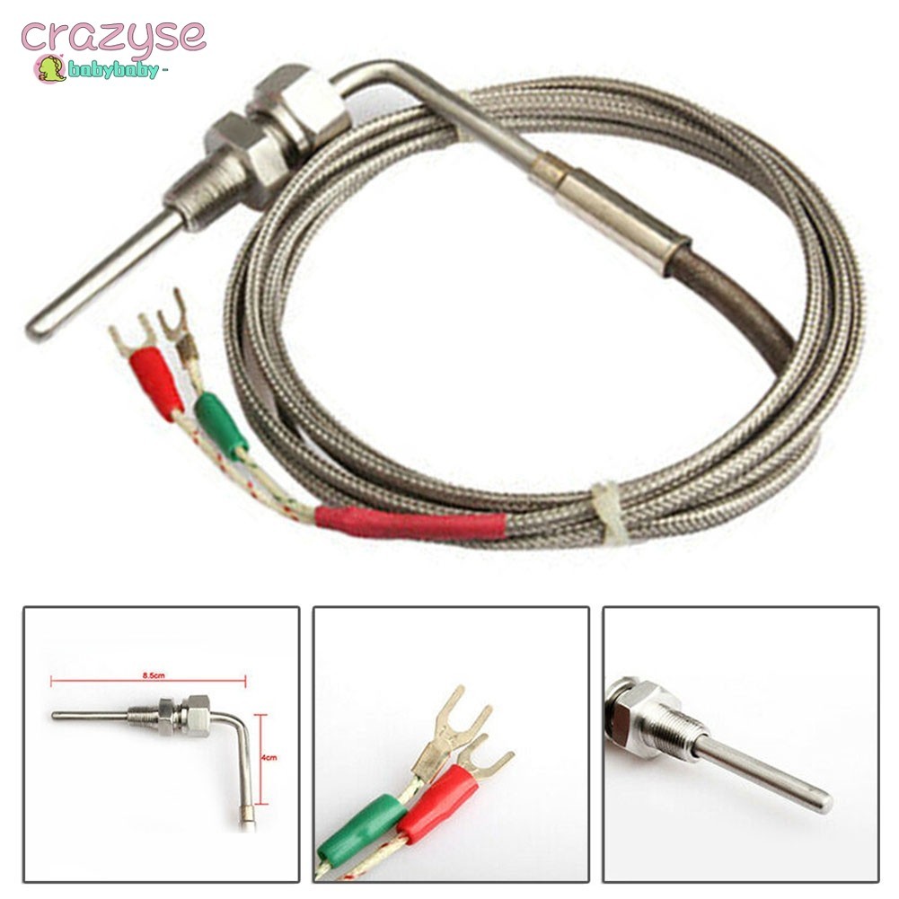 [Cra]คุณภาพสูง 1/8" NPT K Type Thermocouple Exhaust Probe 1200°ด้ายเซ็นเซอร์อุณหภูมิ C